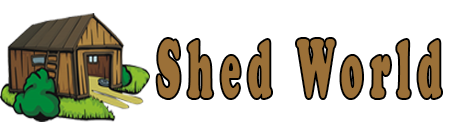 Shedworld logo showing a cartoon shed