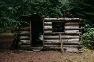 old log cabin shed
