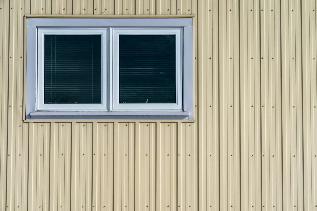 metal siding with window