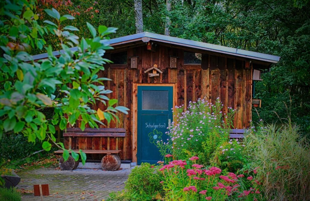 Garden Shed in bushes