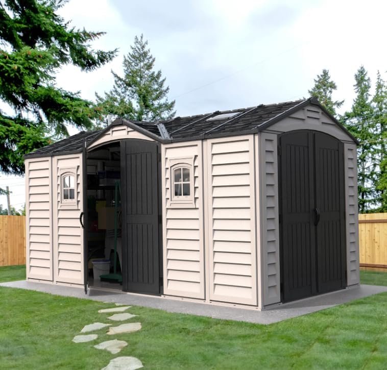 wide vinyl shed